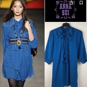 Anna Sui ruffle babydoll shift dress size XS